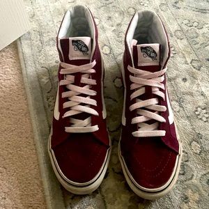 Vans ski-8 high-sneakers burgundy Uni-sex 7.5W 5.5 M